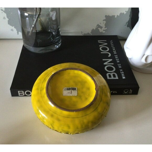 Vintage Mid-century Bitossi Rosenthal Netter Italian Art Pottery Yellow Ceramic - Picture 4 of 9